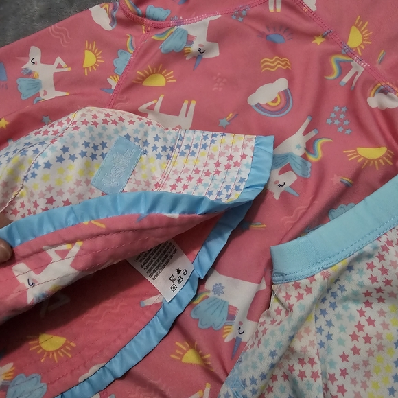 Pink Kids Swim Rashguard Set - Picture 3 of 5